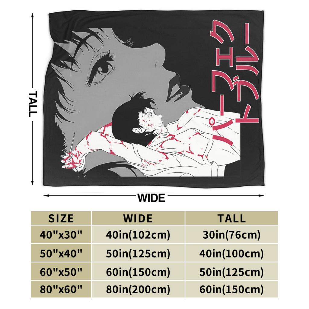 Perfect Blue Anime Blankets Flannel Print Portable Lightweight Throw Blanket for Home Car Bedspreads