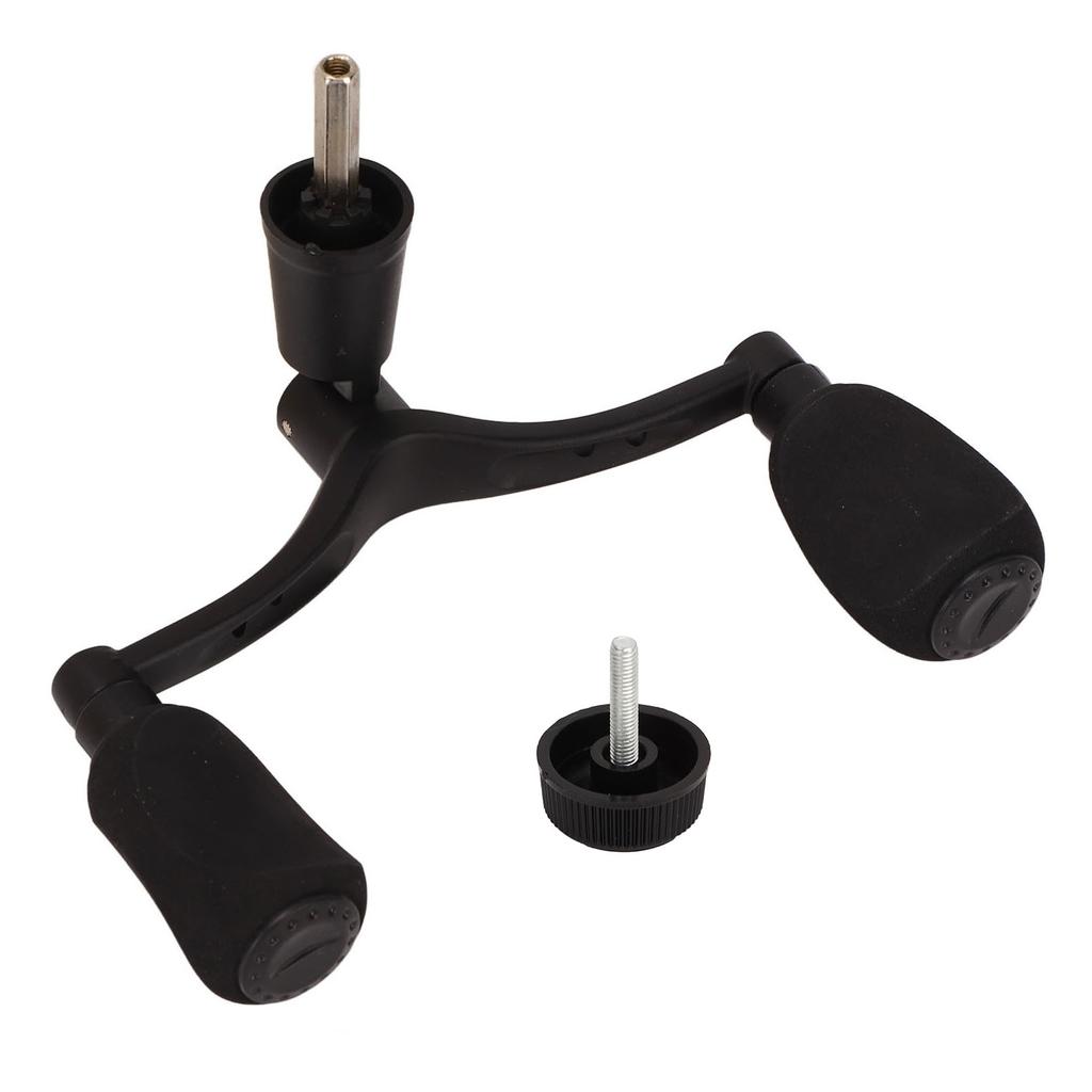 Aluminum Alloy Fishing Reel Double Handle Grip Rocker Arm Spray Painting Matt Black Lure Spinning Fishing Wheel Hex