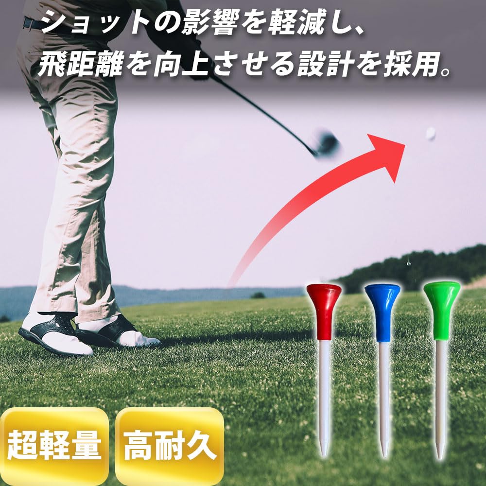 Golftee lang 10 Stück 85mm Kunststofftee stabiler Gummi