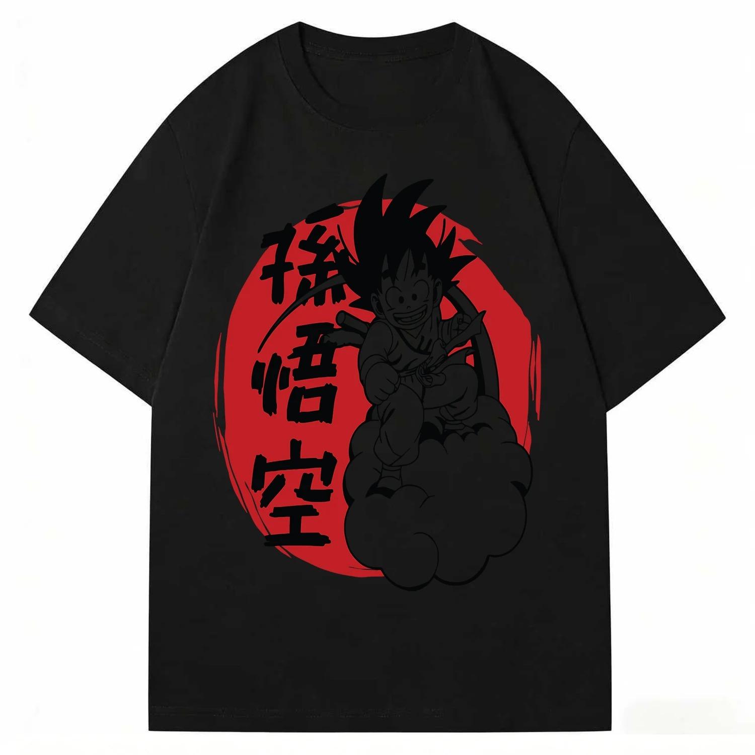 

Dragon Ball Z Goku with Kame Symbol Anime Black Oversized Women And Men Fashion Comfortable T-Shirt 4XL