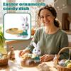 Rabbits Tray, Easter Candy Bowl, Easter Ornaments