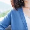 Women's Knitted Sweater Spring and Autumn Models V-neck Colour Blocking Long-sleeved Ethnic Wind Cardigan Jacket Jumper Ladies Tops