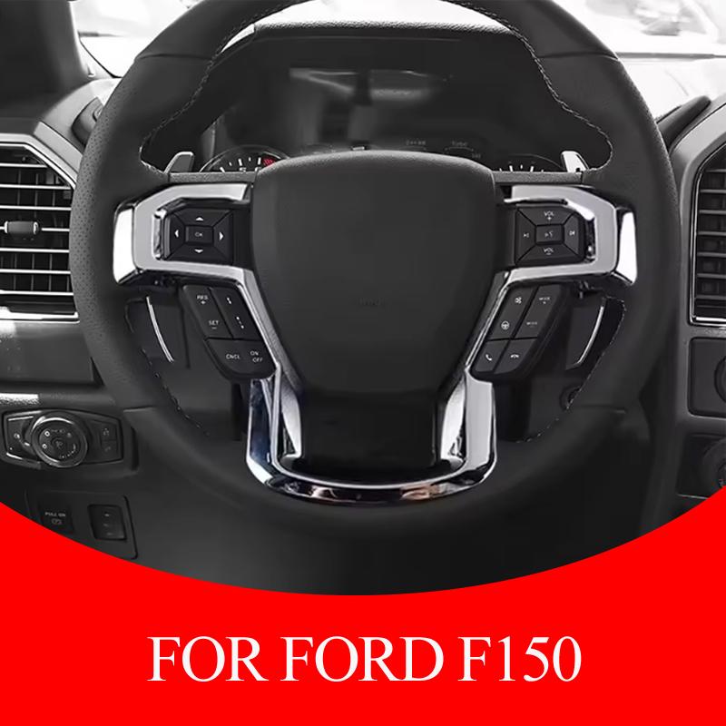 Car Steering Wheel Panel Sticker Cover Decoration Trim for Ford Raptor F150 F-150 F 150 2015- Accessories