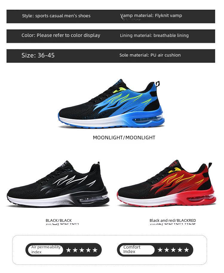 Herr 2022 Andningsbara Snörskor Casual Sportskor