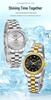 OFNS Classic Women's High-End Casual Luxury Quartz Wristwatch, Roman Numeral, Stud Design, Business-Commuting, Waterproof.