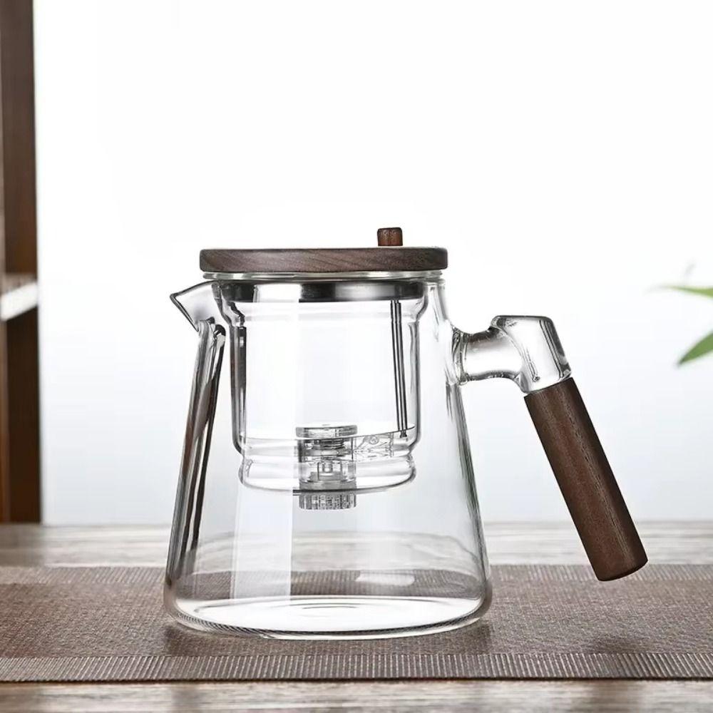 750ml Tea Pot with Infusers Heat Resistant One-button Filtering Teapot  Drinkware