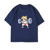 Sailor Moon Iron Fitness Ladies Round Neck T-shirt, Summer Loose Casual Short-sleeved T-shirt