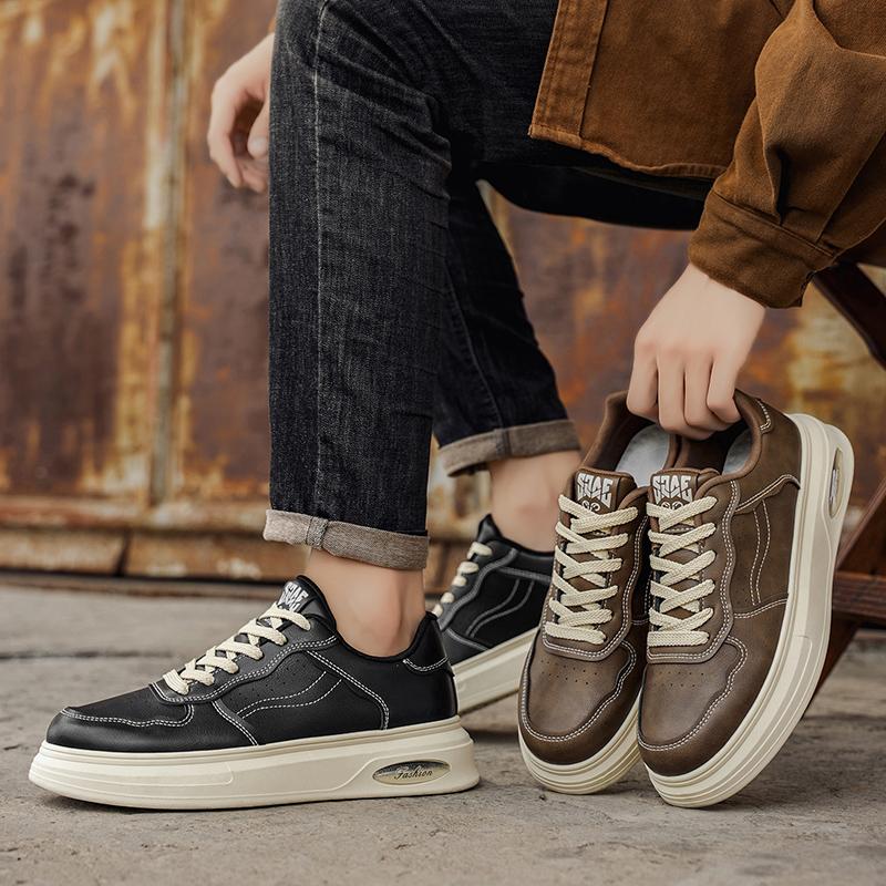 Nové Pánské Klasické Módní Nízké Tenisky na Skateboarding s Tlustou Podrážkou Pohodlné Měkké Podrážky Basketbalové Tenisky