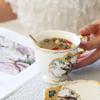 English Jungle Ceramic Coffee Cup Coffee Cup Saucer Set Household Simple Afternoon Tea Flower Tea Cup With Spoon