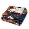 DBZ Kanji Fleece Throw Blanket Son Goku Blanket for Bedding Car Ultra-Soft Plush Thin Quilt,