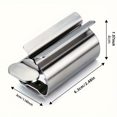 Stainless Steel Toothpaste Squeezer - Hygienic and Labor-saving, 304 Stainless Steel, Easy To Roll Design
