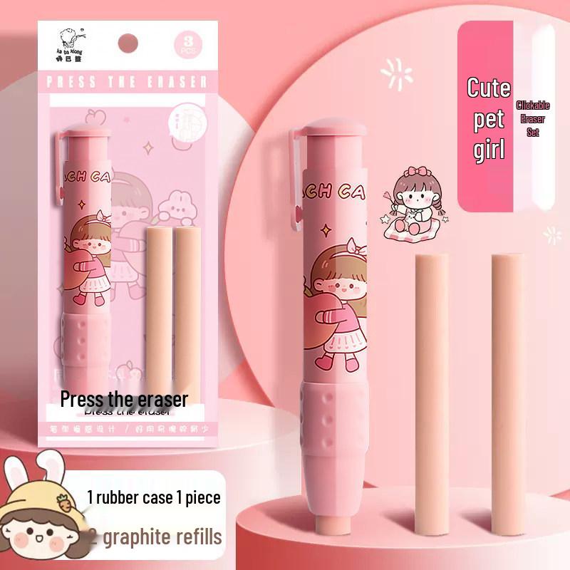 Newly Upgraded Capybara Push Eraser with Cute Sponge Cover - Leaves No Marks