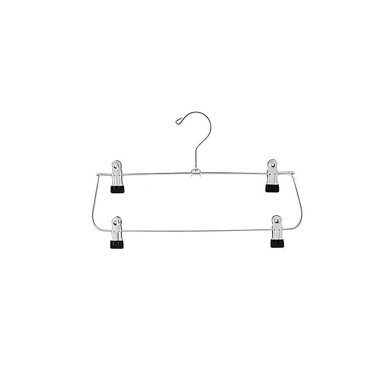 6-Layer Adjustable Foldable Metal Hanger with Clips for Skirts and Pants