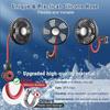 Summer Multidirection Car Back Seat Fan 3-speed Wind Adjustment USB Auto Cooling Fans 5 Fan Blades for Summer Car Accessories