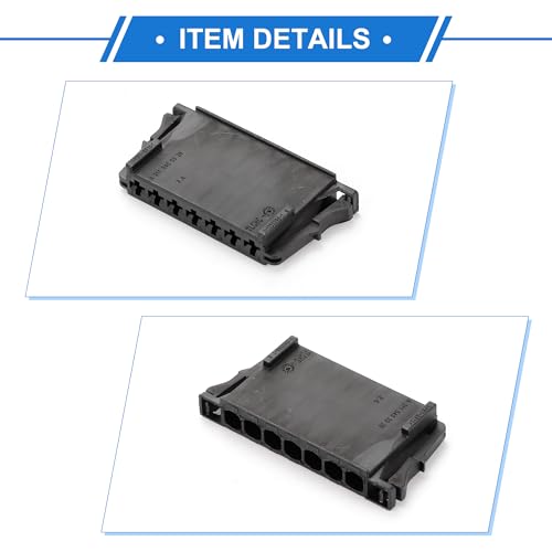 VekAuto 7 Pin Rear Tail Light Connector Plug Kit Waterproof 3.5mm Series Plastic Black Female Wire Terminal Connector for Mercedes Benz C Class W