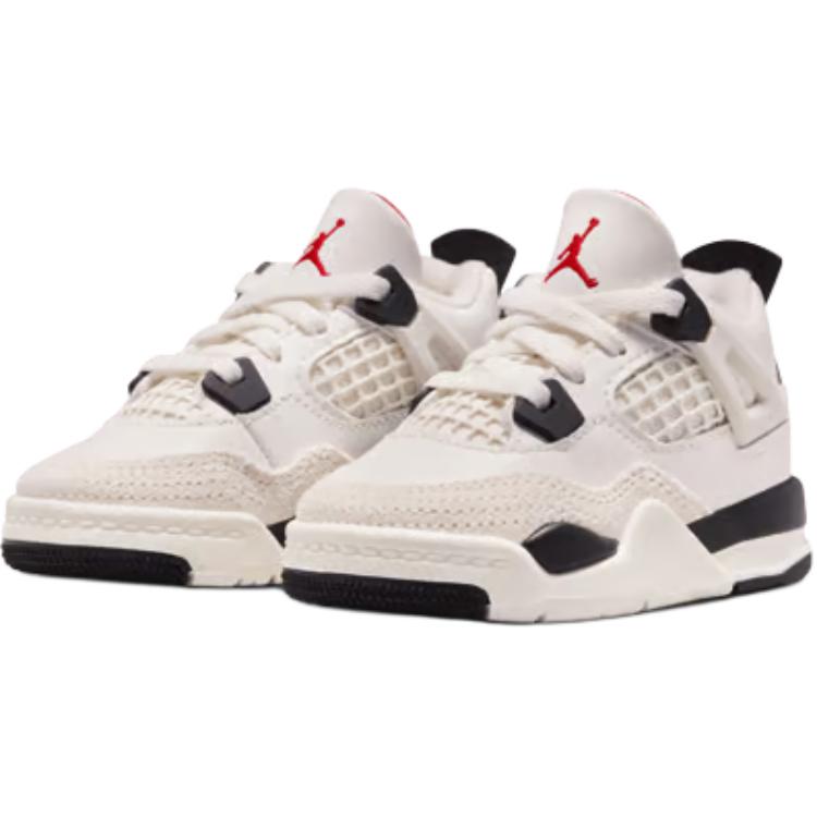 Air Jordan 4 Retro TD Flight Club Babysneaker Weiß Segel Schwarz IM4027-100