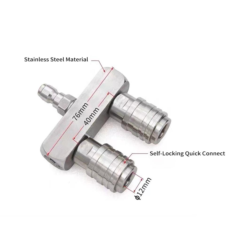 5000 PSI Doppeldruck-Hochdruckdüse, 2-in-1 Hochdruckdüsenspitze mit 5 Sprühdüsen, 14 Zoll
