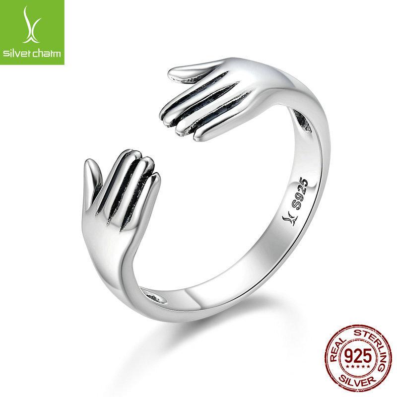 S925 Silver Open Ring Collection Picture Wing Paw Print Adjustable Ring Ring