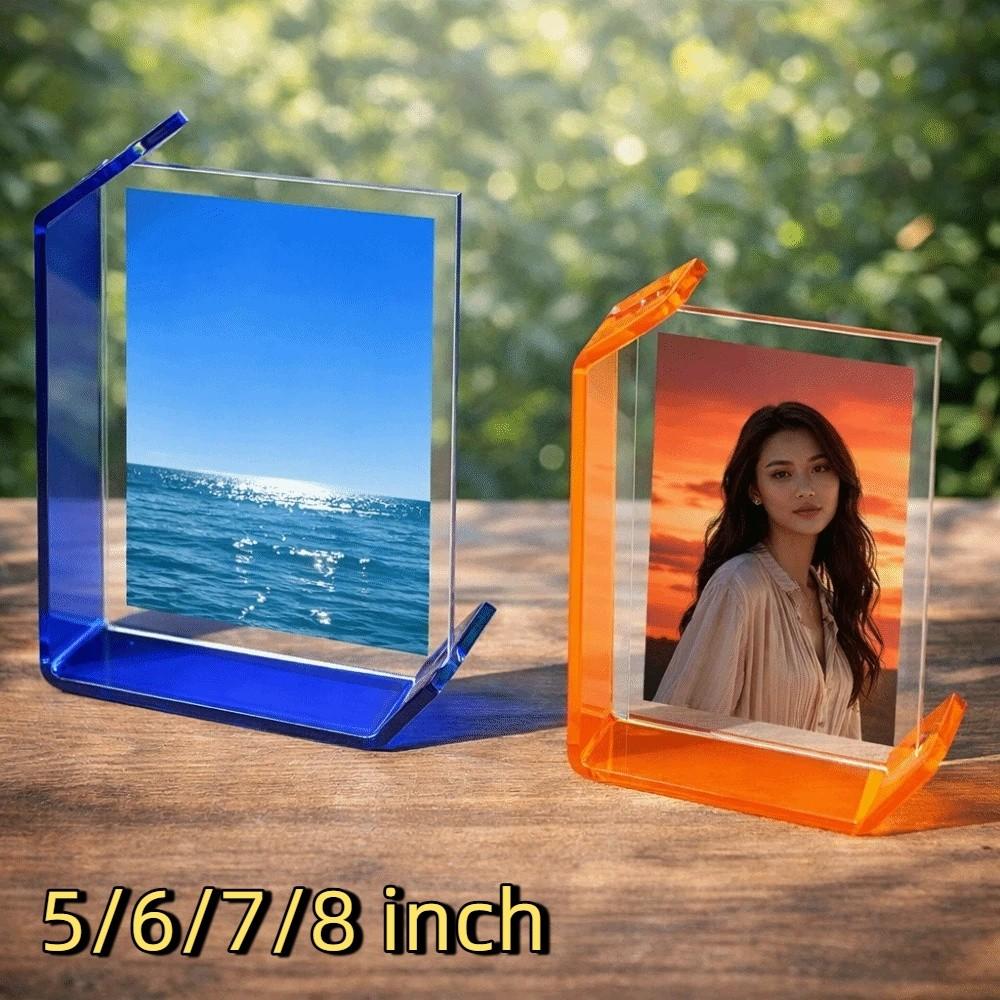 5/6/7/8 Inch Acrylic Photo Frame Modern Photo Stand Artwork Frame Poster Frame  Office