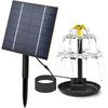3-Tier Solar Bird Bath Fountain Water Pump Solar Powered Waterfall Feature for Birdbath Garden Backyard Pond Pool Outdoor Decoration 2.5W