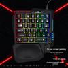 Single-Handed Mechanical Keyboard with RGB Lighting & Wrist Rest for PUBG/FPS