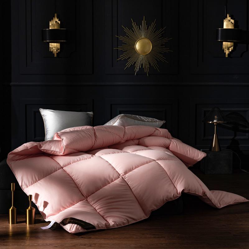 

Утолщенное всехлопковое пухонепроницаемое одеяло из перьевого бархата для зимы: Теплое шелково-хлопковое постельное белье пуховое одеяло 220x240cm 5kg