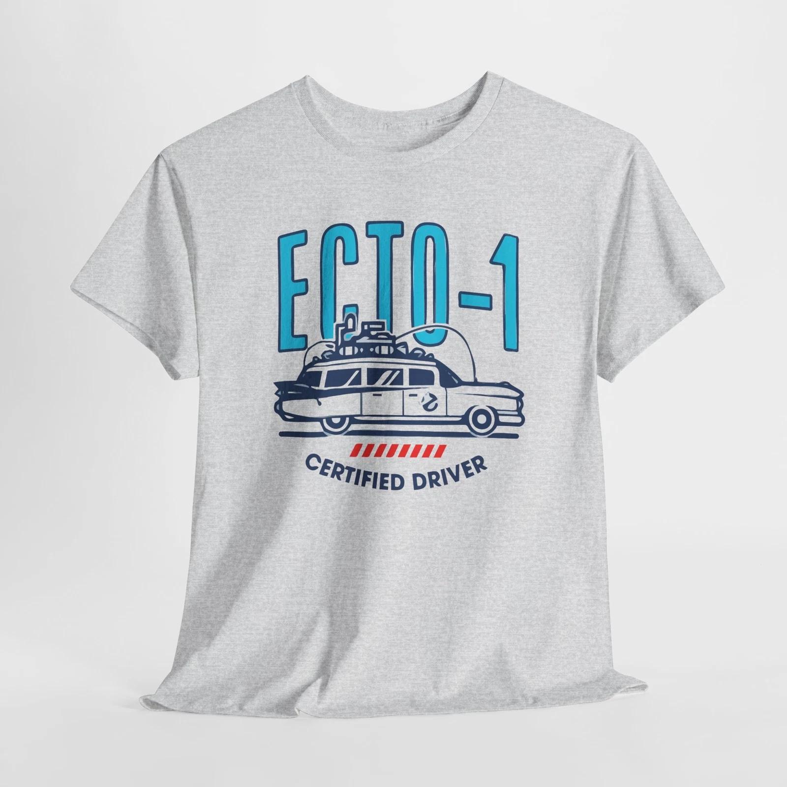 Ghostbusters ECTO-1 Certified Driver Tee, Movie Fan Art Shirt, Heavy Cotton L