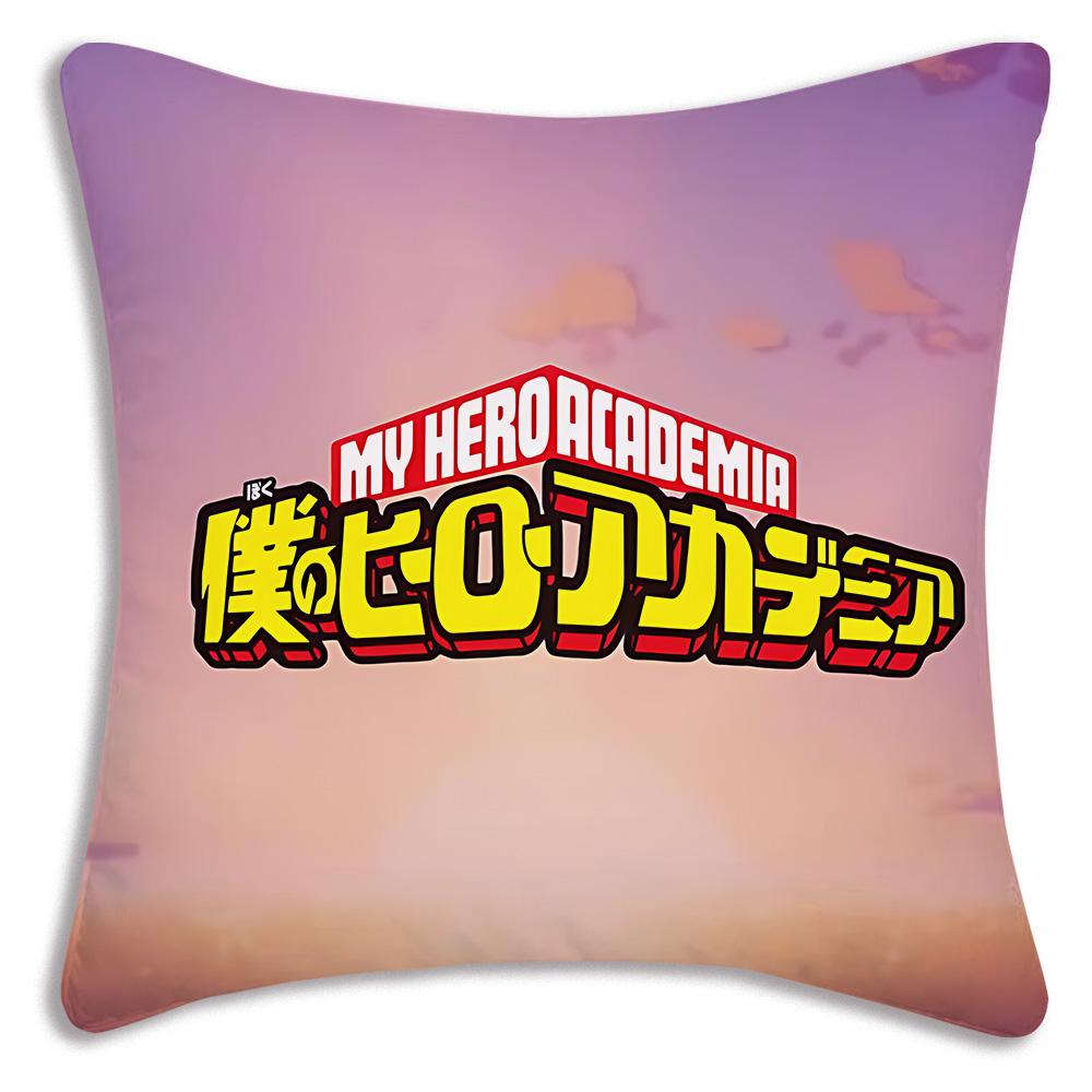 Anime My h-Hero Academias Pillow Covers Cartoon Sofa Decorative Home Double-sided Printing Short Plush Cute Cushion Cover
