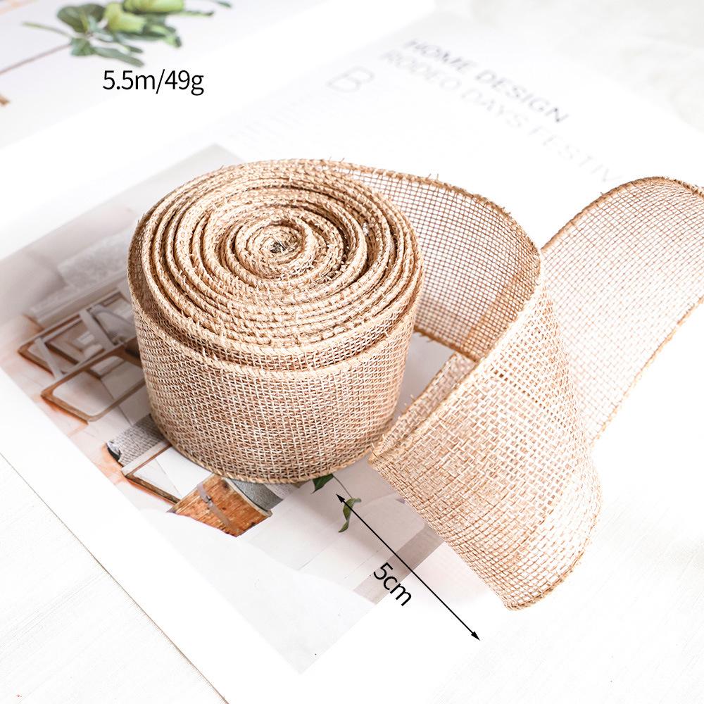 Handmade Multi-Color Faux Linen Ribbon Bow - 5CM Woven Easter Decor