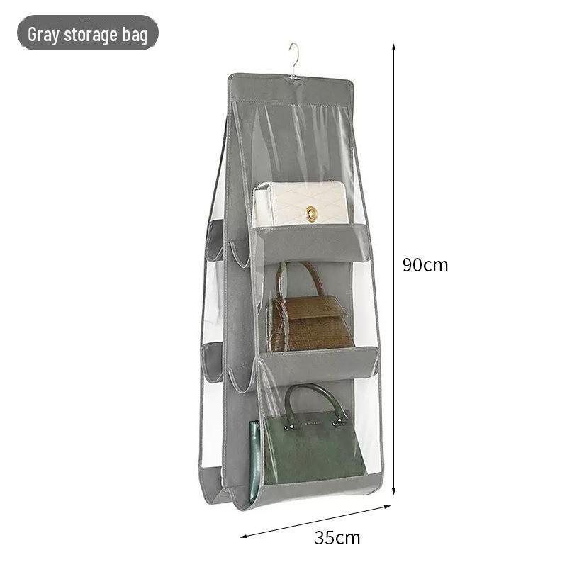 Transparent Hanging Wardrobe Bag Storage Rack – Dustproof Layered Organizer for Bedroom or Dorm Door