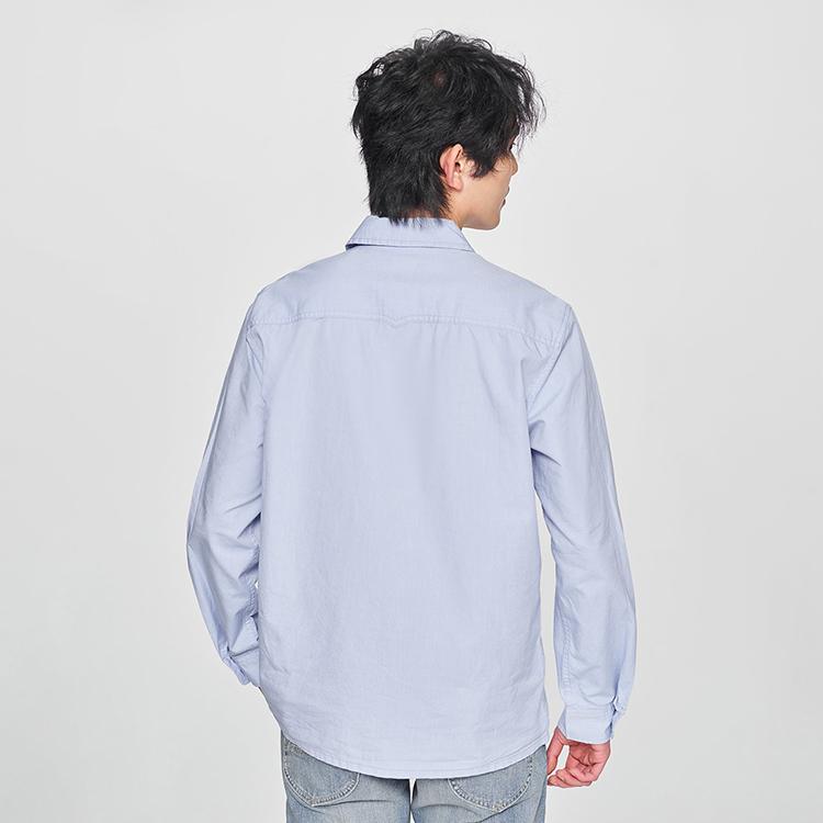 Lee Shirts Men's Sky Blue Lapel Moderate Shirt LMT010060T1200FA07954