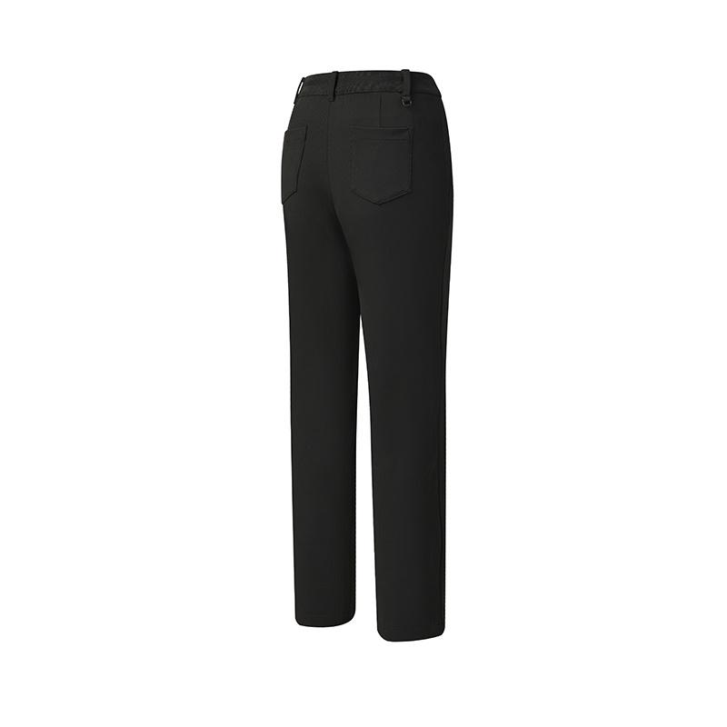 FILA Golf Series Simple Trendy Sports High-Quality Versatile Comfortable Soft Knitted Casual Pants Women bottoms Deep-Black A11W545604FBK