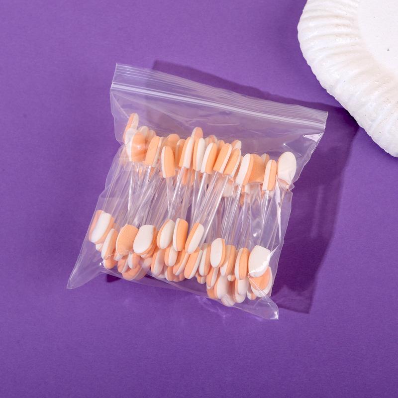50PCS Disposable Eye Shadow Brushes Dual Sided Sponge Nylon Makeup Eye Shadow Brushes For Cosmetic Applicator Make Up Hot