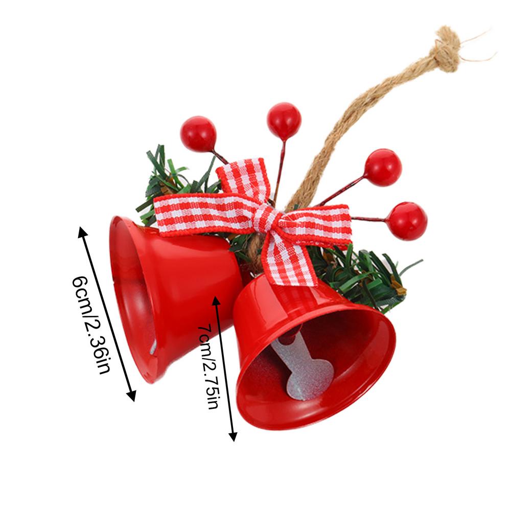 Classic Christmas Bell Metal Bell Ornament Tree Hanging Pendant Xmas Ambiance Decor Home Festival Party Supplies