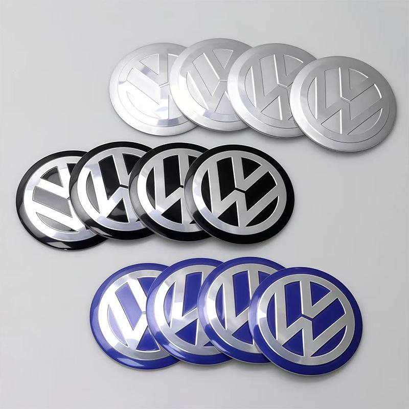 4pcs 56mm Car Wheel Center Cover Stickers Hub Cap Sticker For VW Golf Polo Tiguan Touran Jetta Passat CC T5 GTI Scirocco Magotan xm1