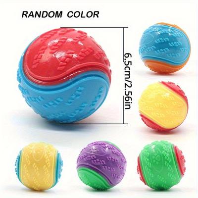 4pcs/1pc Squeaky TPR Dog Ball Toy - Durable, Bite-Resistant Chew Toy for Dental Health & Interactive Play, Random Color