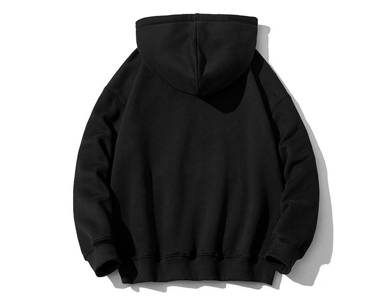 Men's Trendy Solid Color Hoodie - Spring & Autumn 2021, Loose Fit, Plus Size, Hong Kong Style Sweatshirt