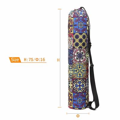 Yoga Mat Bag Sports Backpack Fitness Gym Shoulder Bag Pilates Pad Printing Bags Waterproof Adjustable Drum Bag