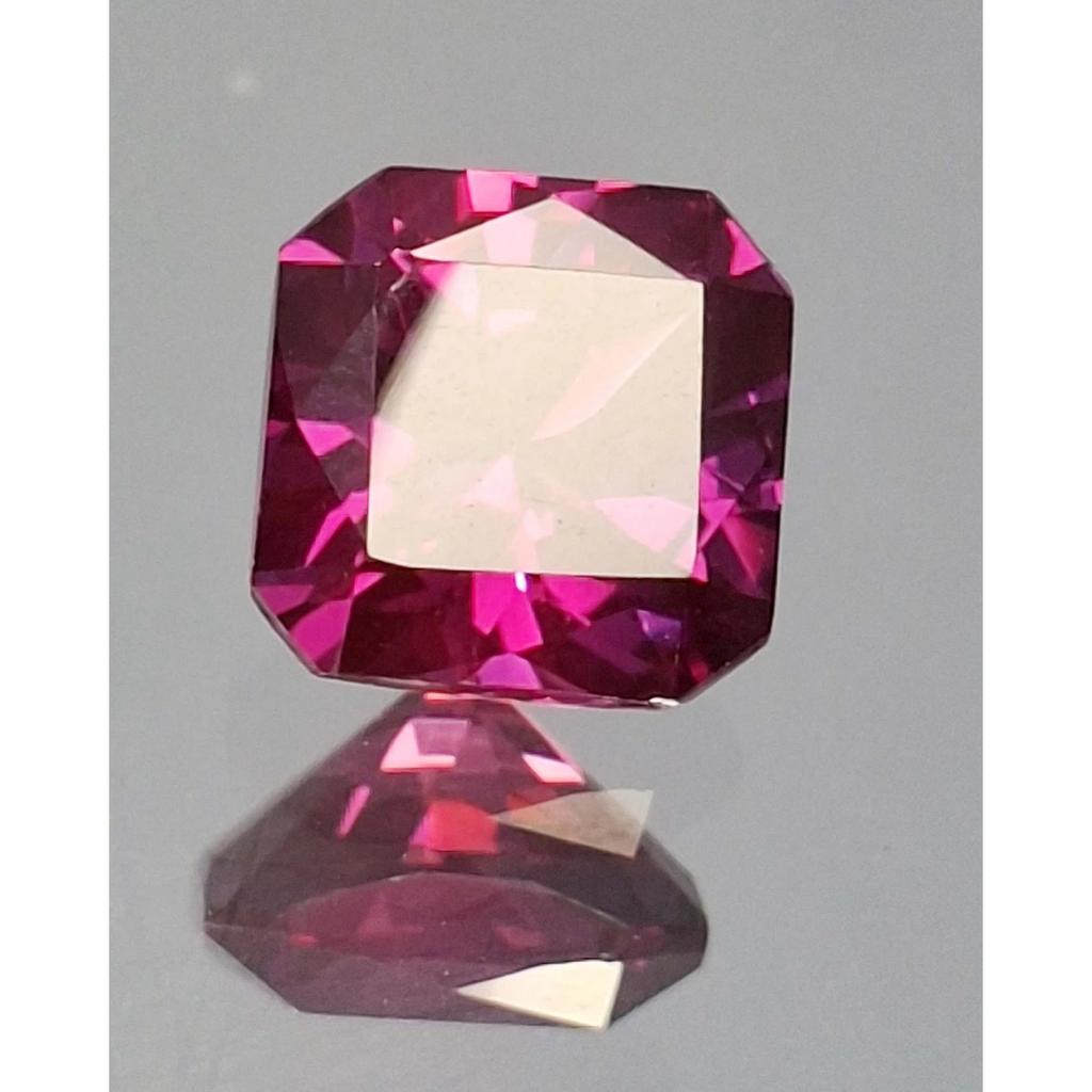 Stunning Rhodolite Garnet Natural Asscher Cut 7-9 Ct Certified Loose Gemstone