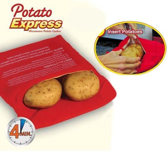 

Sachet de Cuisson - Potato Express - Housse Rapide - Fibre de Polyester - 25x19 cm - 4 Pommes de Terre