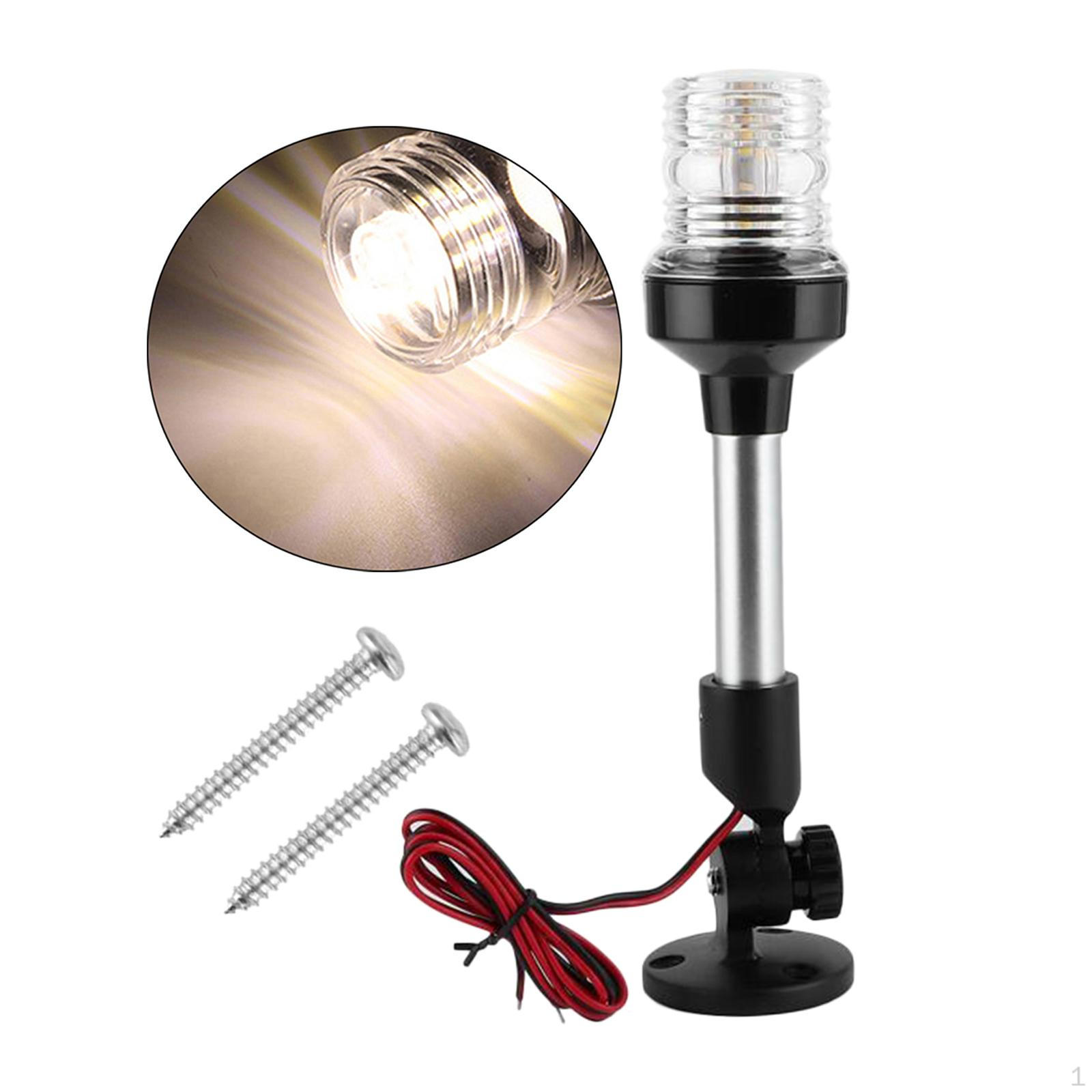 Down Stern Light Anchor White LED Boat Waterproof 360° 2NM Visibility for Fishing 9inch