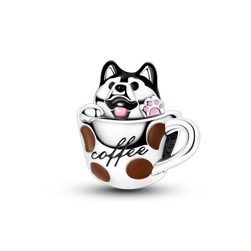 Classic 925 Coffee Cup Charms Tea Cup Beads Fit Bracelet Necklace Pendant Women Bracelet DIY Fine Jewelry Gift