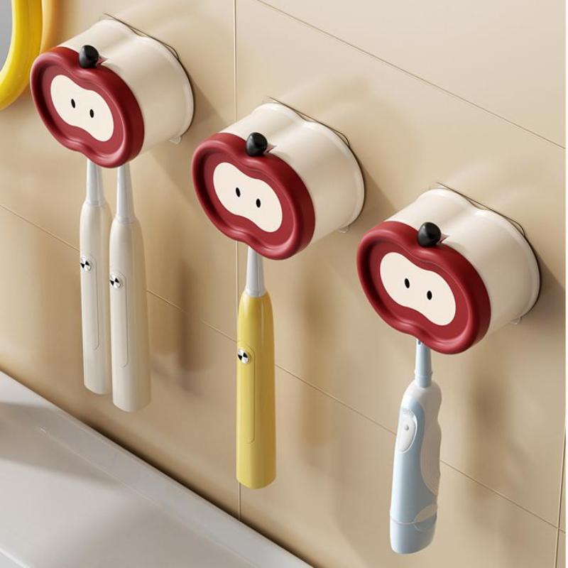 Cartoon Bathroom Toothbrush Holder Wall Mounted Toothpaste Rack Punch-Free Tooth Brush Storage Holder Bathroom Accessories