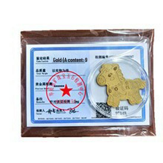 Pure Gold 999 Phone Sticker Set: Gourd Design for Wealth Attraction, Adhesive Backing