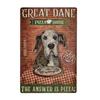 Funny Great Dane Metal Vintage Tin Sign Poster Cafe Bar Living Room Coffee Bar Club Kithchen Bathroom Kitchen Home Decor Gift
