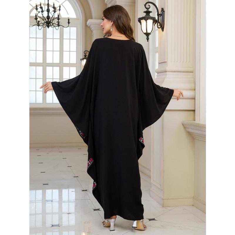 Damenmode Frühling Herbst Langarm O-Ausschnitt Lose Taille Freizeitkleider