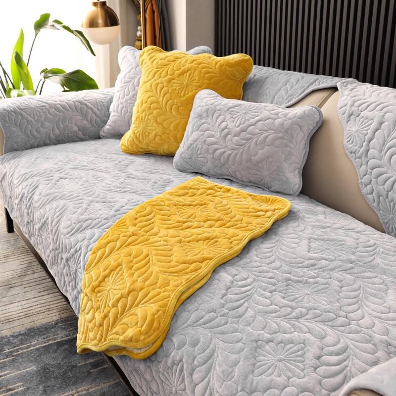 

Simple Winter Sofa Cushion Winter Dutch Fleece Short Plush Seat Cushion Cushion Cover Towel Sofa Cover Non-Slip Thickened 70*70cm
