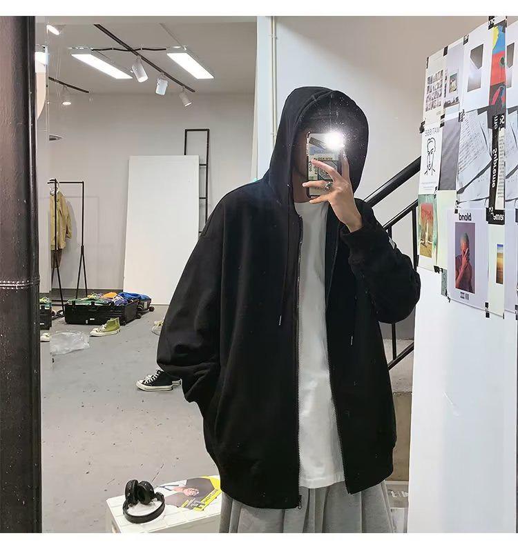 Men's Spring & Autumn Stand Collar Cardigan Sweater - High Street Fashion, Loose Fit, Unisex