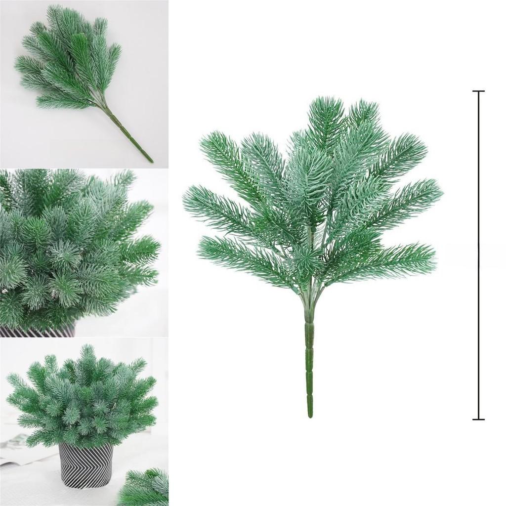 Christmas Floral Fake Pine Needle With Semi Handmade Plastic Material For Gift And Room Decor