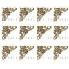 12pcs Decorative Antique Style Hollow Shape Corner Metal Jewelry Box Corner Protector Edge Protector Jewelry Box